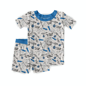 Trach/G-Tube Warrior Blue Youth Short Set *RTS*