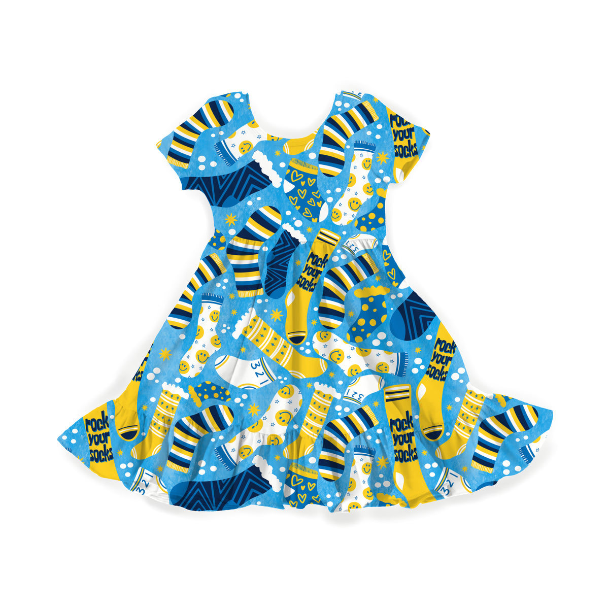 Rock Your Socks Youth Twirl Dress **PreOrder**