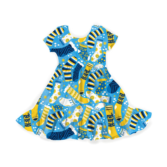 Rock Your Socks Youth Twirl Dress **PreOrder**