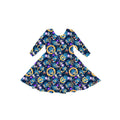 Blue Blur In Action Youth Twirl Dress *RTS*