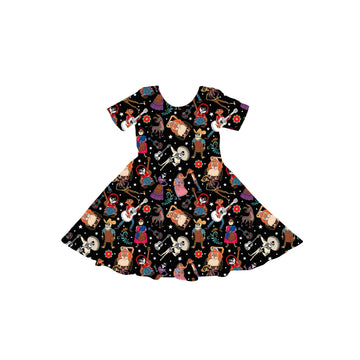 Dia De Muertos Youth Twirl Dress *RTS*