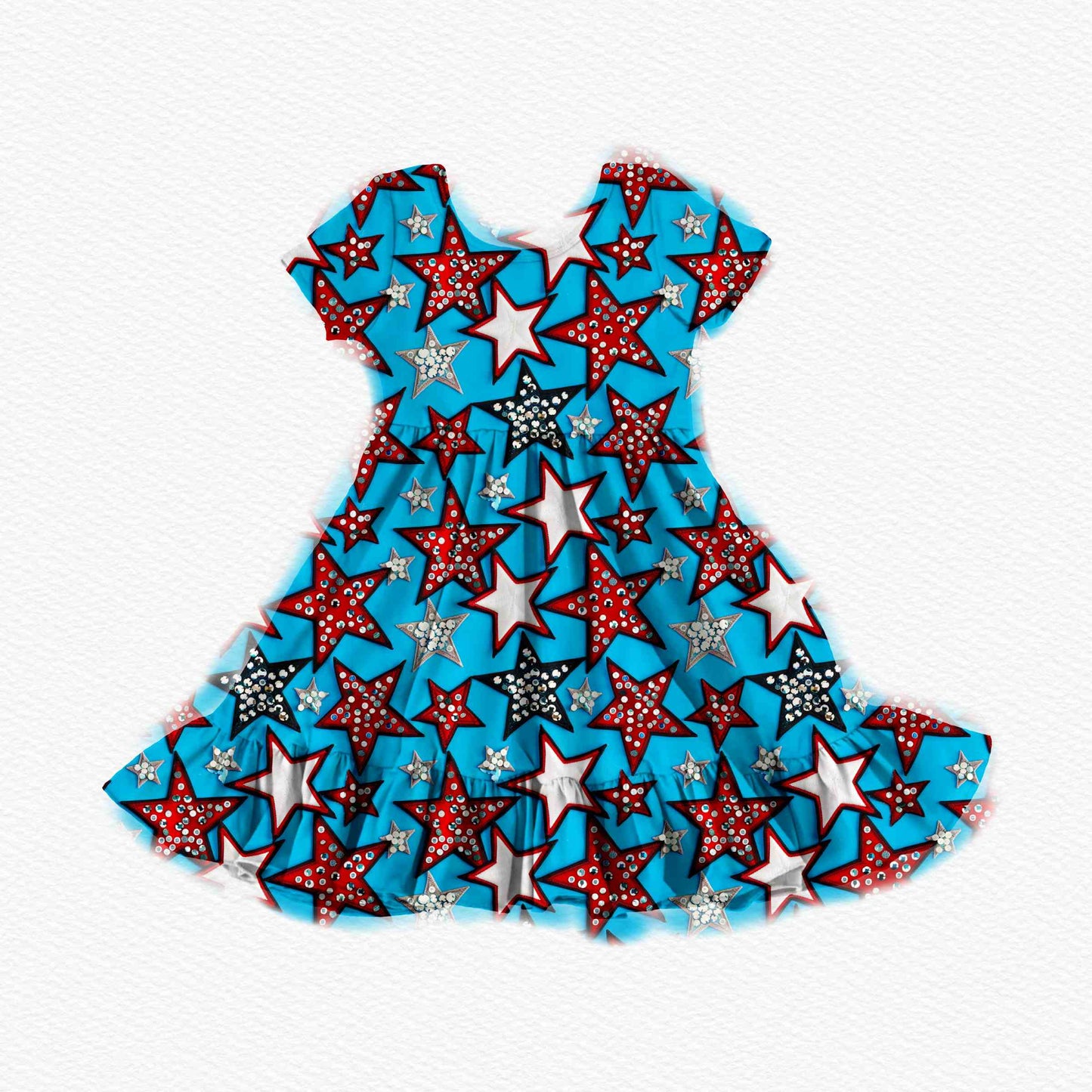 Star Spangled Sparkle Youth Twirl Dress *RTS*