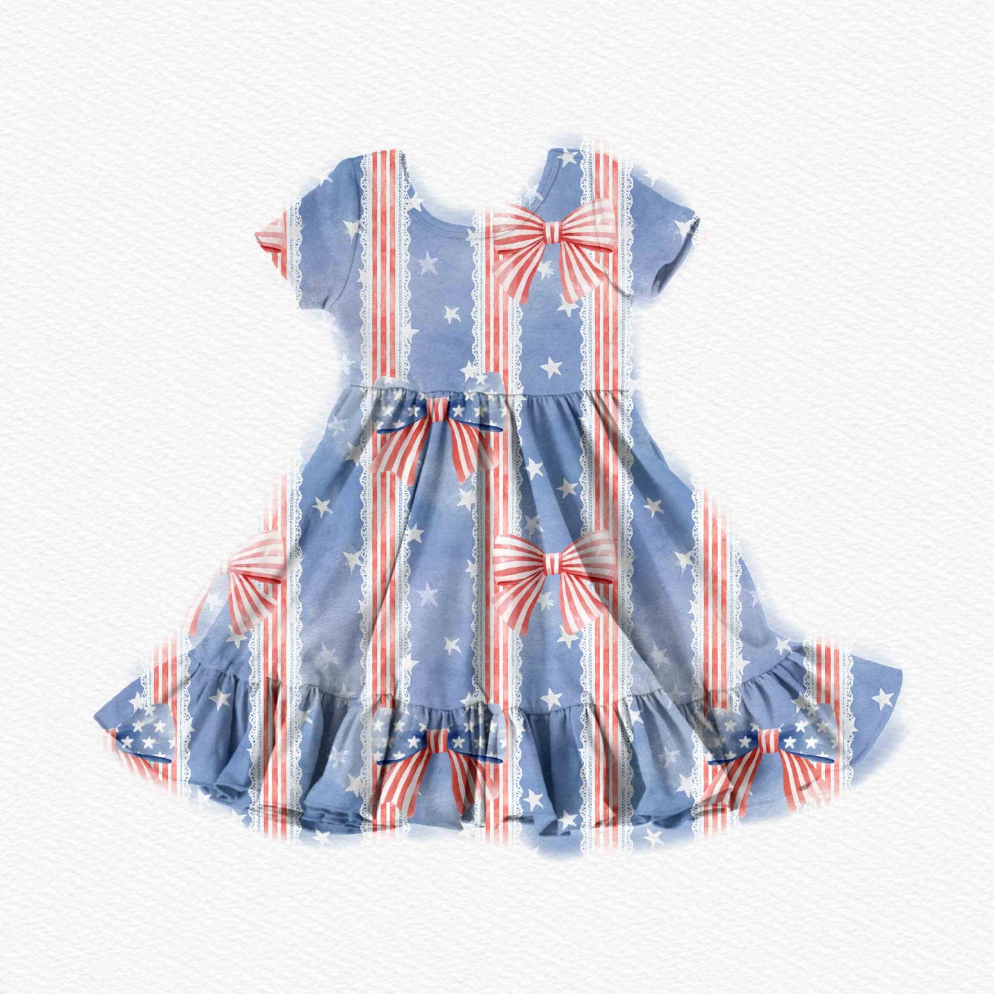 Patriotic Pretty Youth Twirl Dress *RTS*
