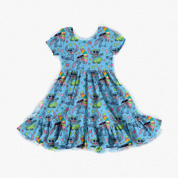Ohana Summer Party Youth Twirl Dress **PreOrder**