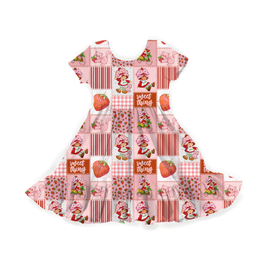 Strawberry Sweetheart Youth Twirl Dress **PreOrder**