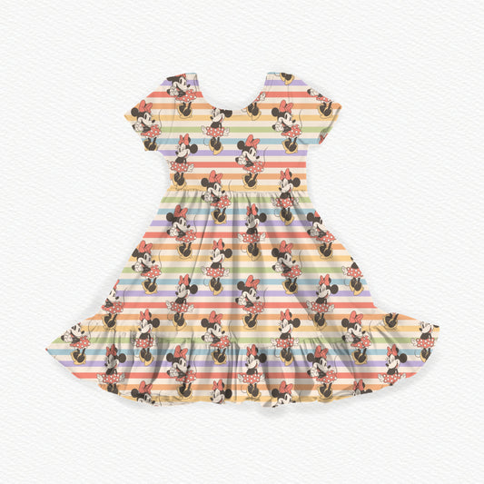 Vintage Mouse Vibes Youth Twirl Dress *RTS*