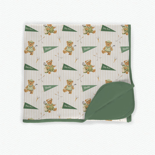 Tee Time Teddies Bamboo Blanket *RTS*