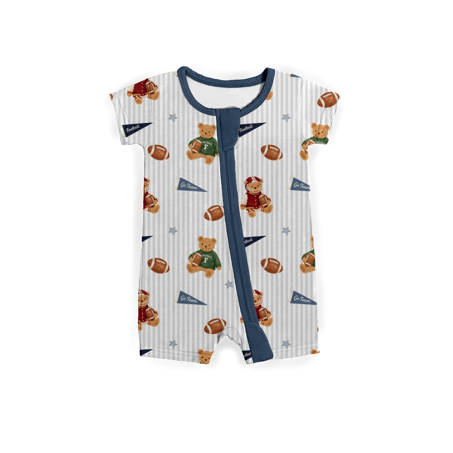 Touchdown Teddies Zipper Shortie **PreOrder**