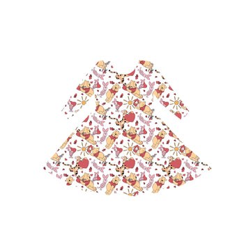 Love You Beary Much Youth Twirl Dress **PreOrder**