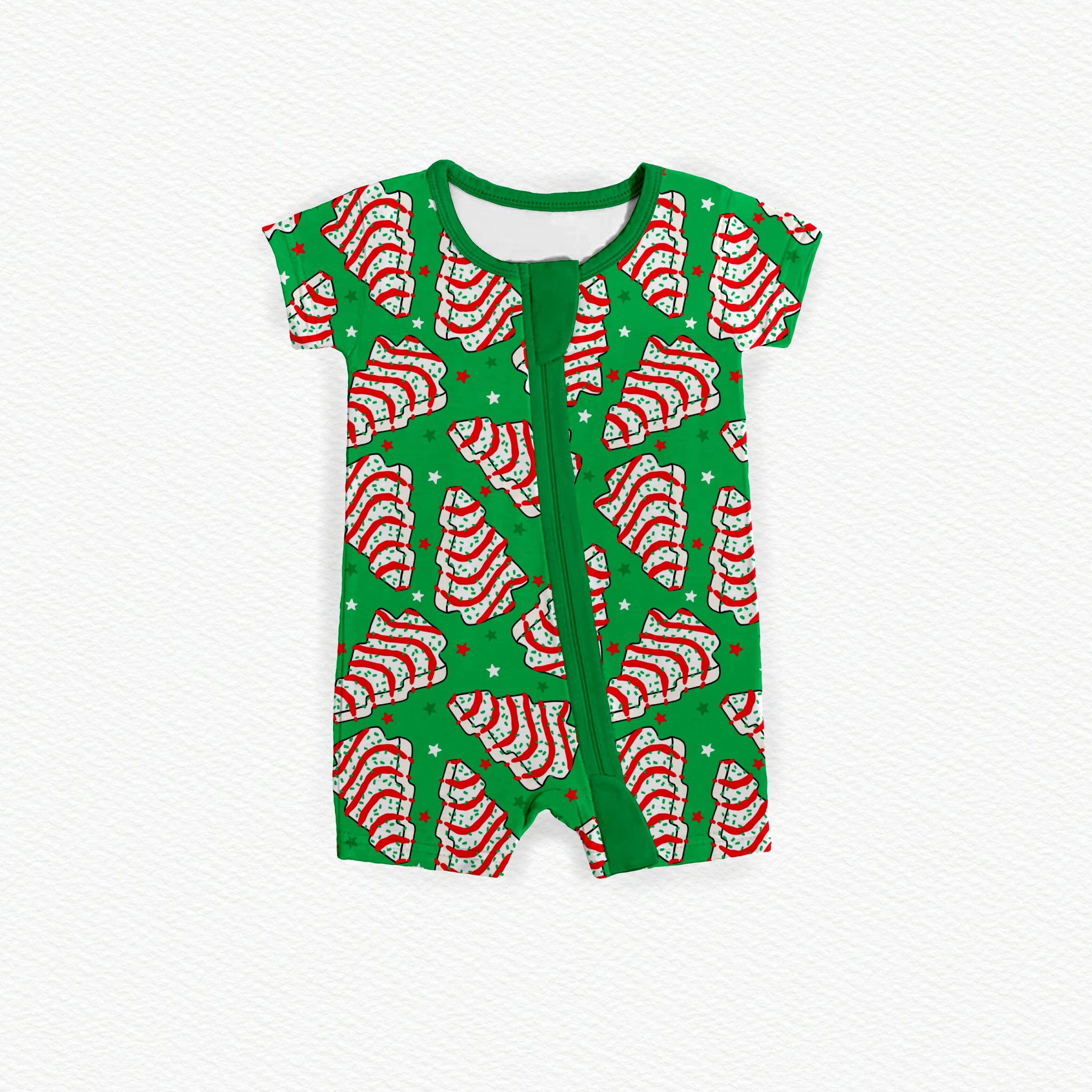 Christmas Tree Cakes Zipper Shortie **PreOrder**