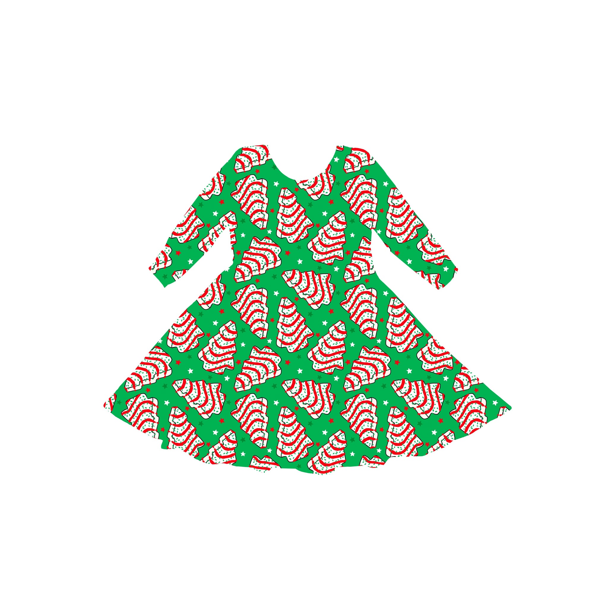 Christmas Tree Cakes Youth Twirl Dress **PreOrder**
