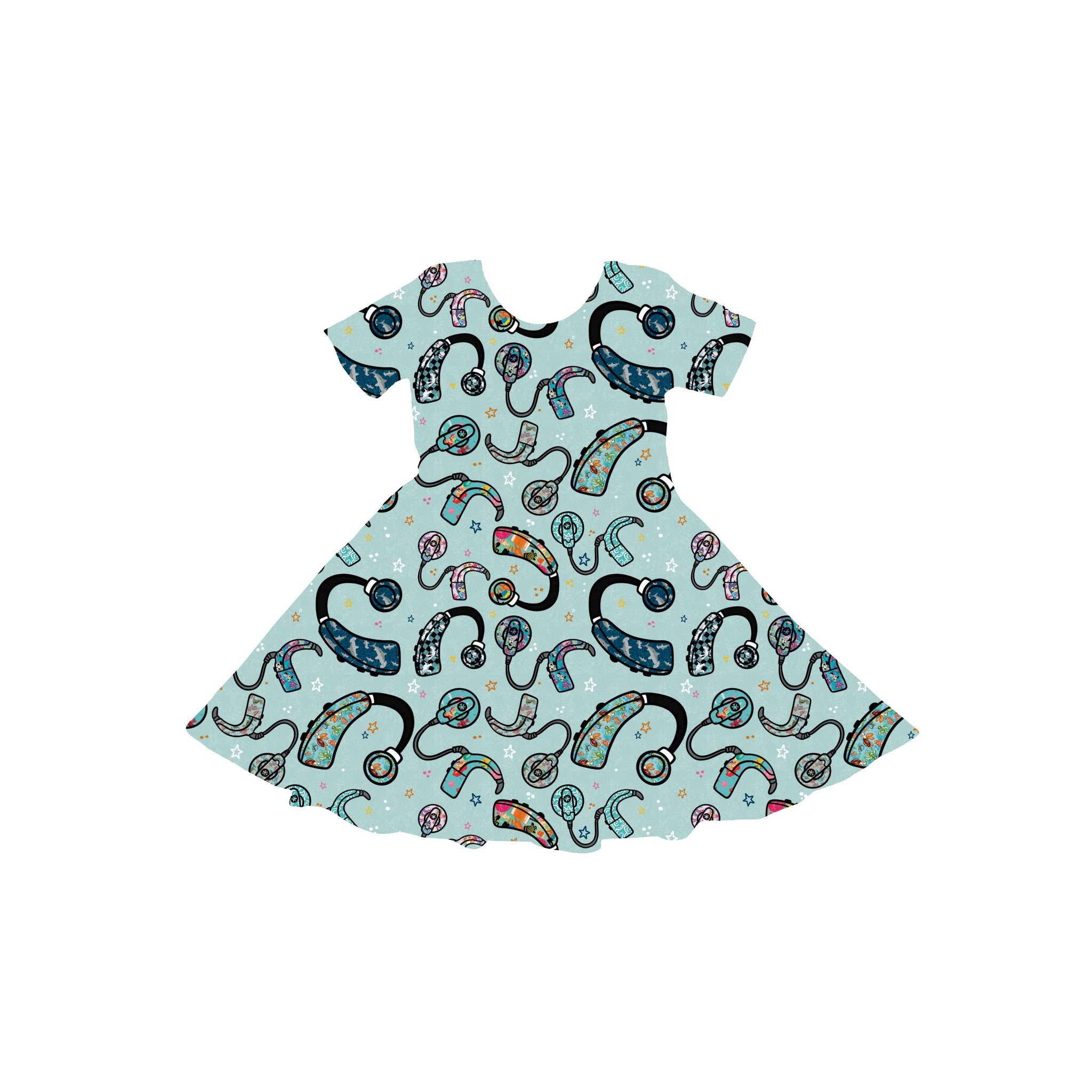 Hearing Loss Awareness Youth Twirl Dress **PreOrder**