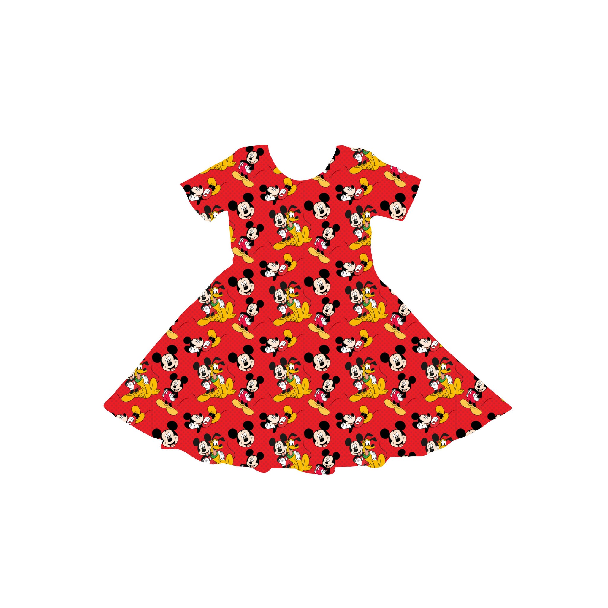 A Mouse and His Dog Youth Twirl Dress **PreOrder**