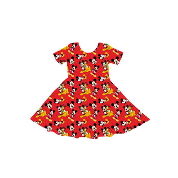 A Mouse and His Dog Youth Twirl Dress **PreOrder**