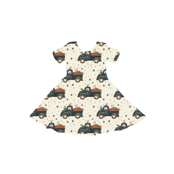 Vintage Bunny Vibes Youth Twirl Dress **PreOrder**