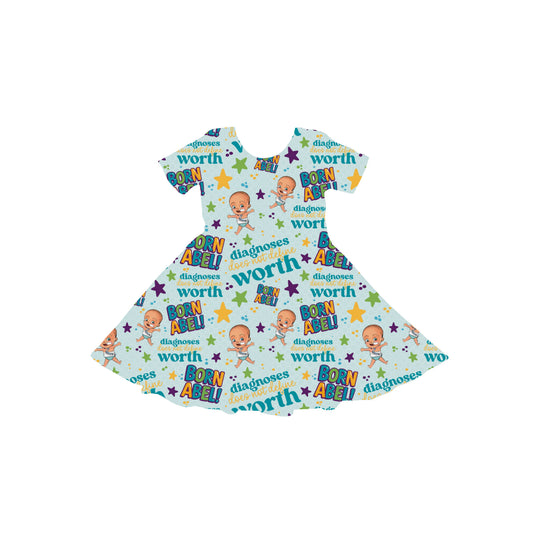 Diagnosis Does Not Define Worth Born Abel Youth Twirl Dress *RTS*