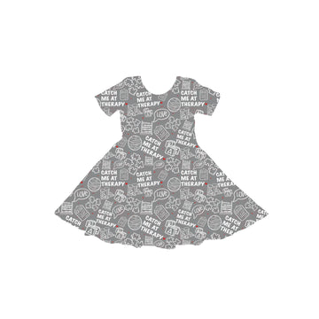 Catch Me at Therapy Youth Twirl Dress *RTS*