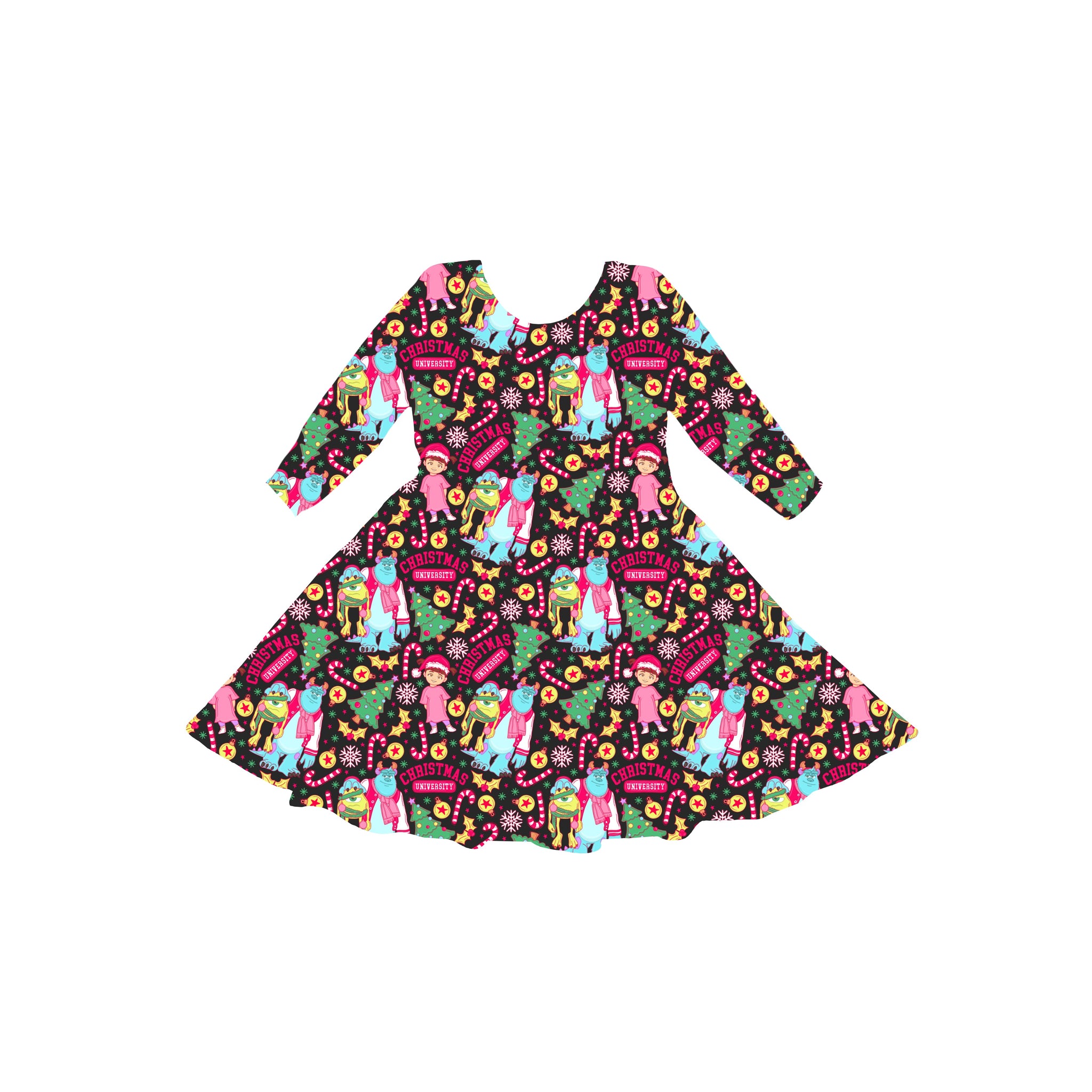 Christmas University Youth Twirl Dress **PreOrder**