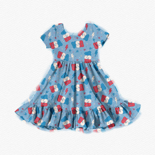 USA All Day Youth Twirl Dress *RTS*