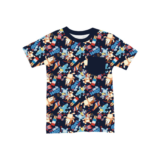 Patriotic Pup Pals Pocket T-Shirt *RTS*