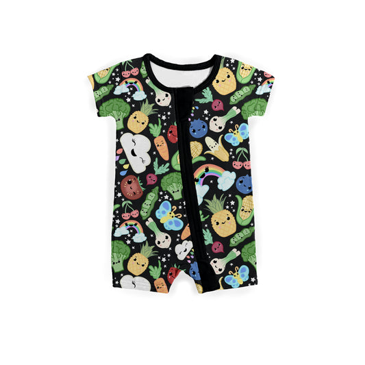 Dancing Fruits Zipper Shortie **PreOrder**