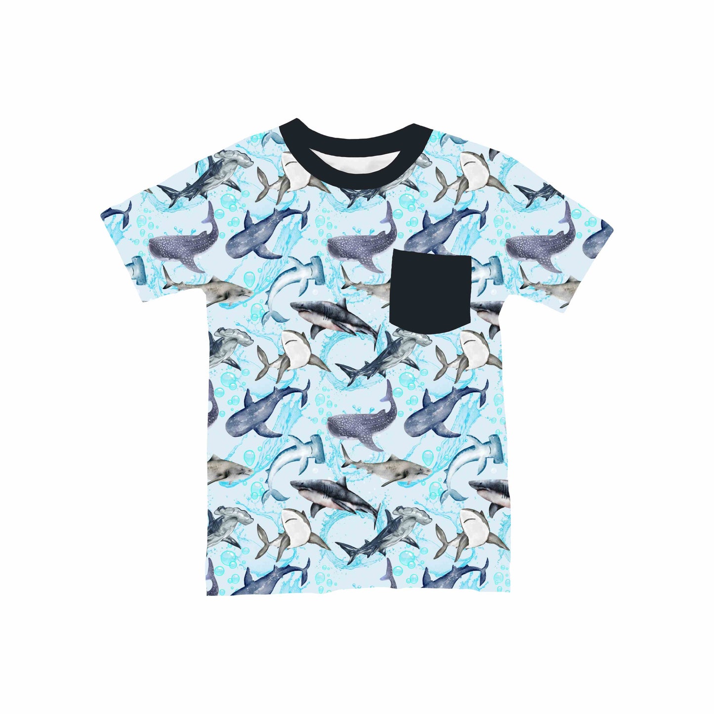 Sharks of the Blue Pocket T-Shirt *RTS*