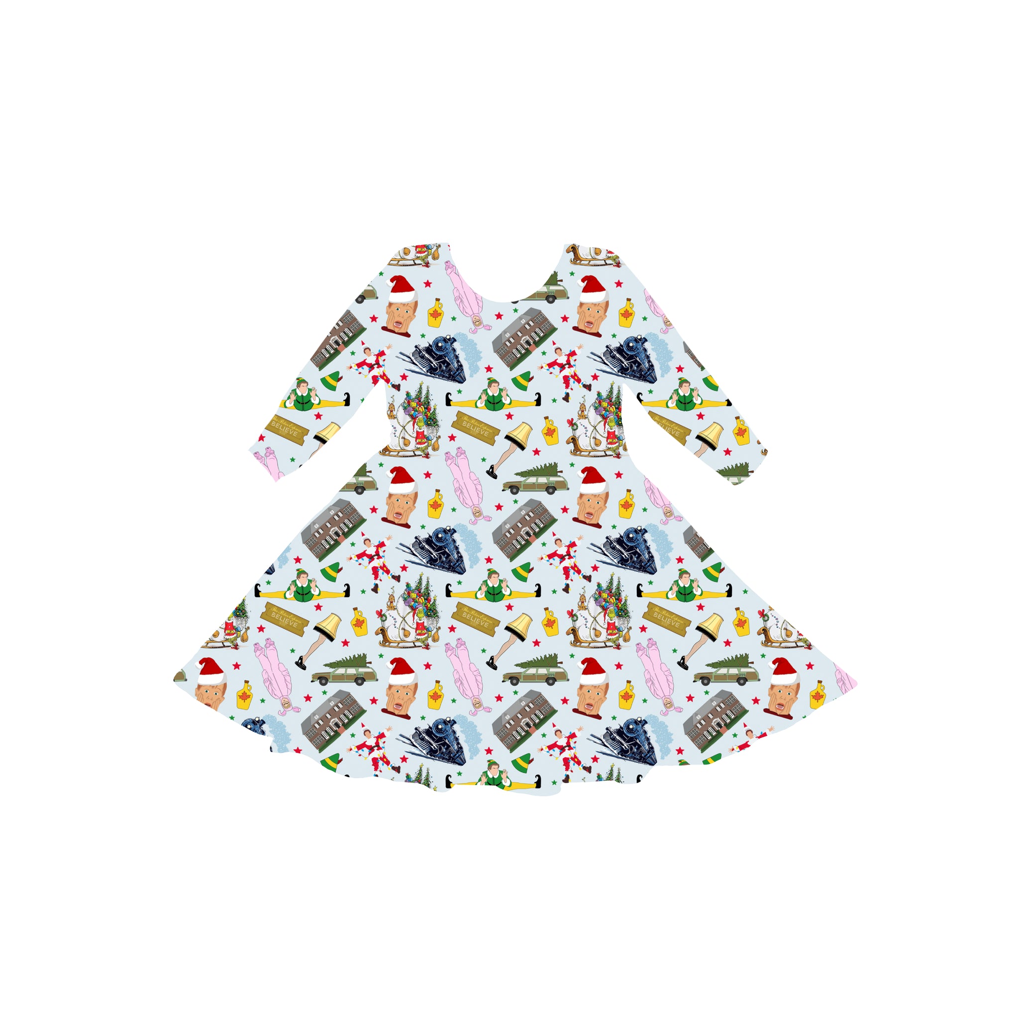 Holiday Movie Mashup Youth Twirl Dress *RTS*